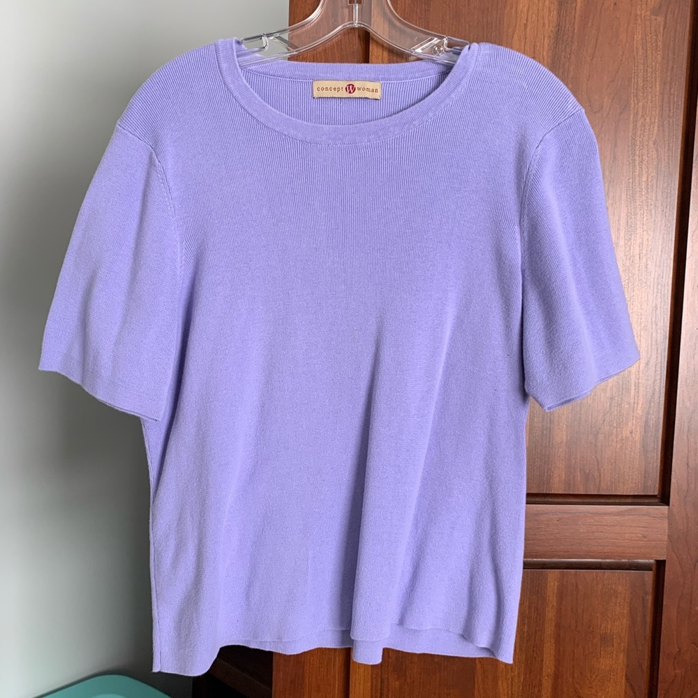 Sweater material short sleeve